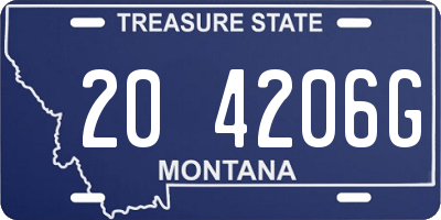 MT license plate 204206G