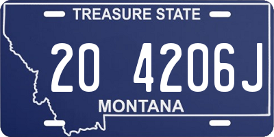 MT license plate 204206J