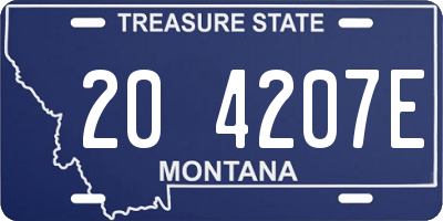MT license plate 204207E