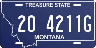 MT license plate 204211G