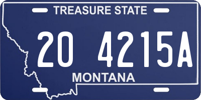 MT license plate 204215A