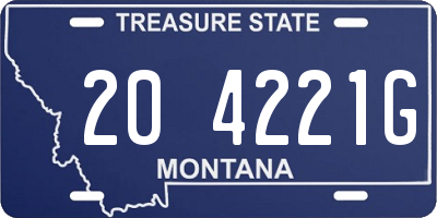 MT license plate 204221G