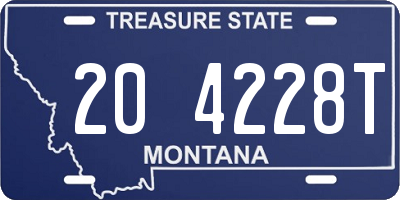 MT license plate 204228T