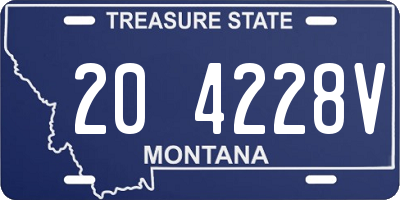 MT license plate 204228V