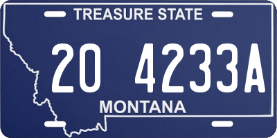 MT license plate 204233A