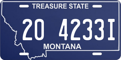 MT license plate 204233I