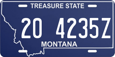 MT license plate 204235Z