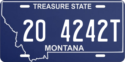 MT license plate 204242T