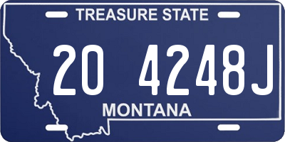 MT license plate 204248J