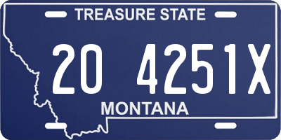MT license plate 204251X