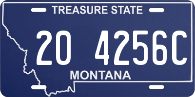 MT license plate 204256C