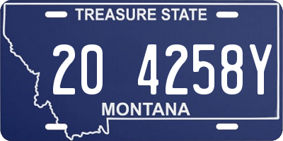 MT license plate 204258Y