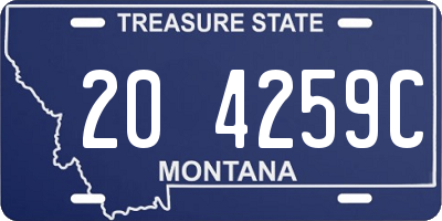 MT license plate 204259C