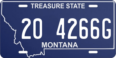 MT license plate 204266G