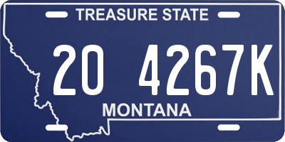 MT license plate 204267K