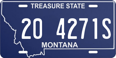 MT license plate 204271S