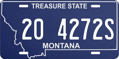 MT license plate 204272S