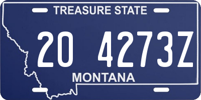 MT license plate 204273Z