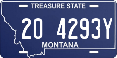 MT license plate 204293Y