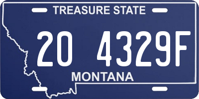 MT license plate 204329F