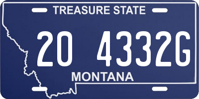 MT license plate 204332G