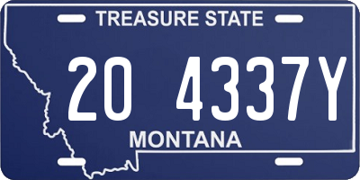 MT license plate 204337Y