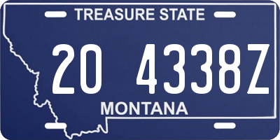 MT license plate 204338Z