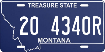 MT license plate 204340R