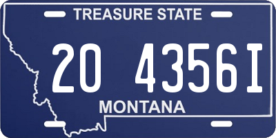 MT license plate 204356I