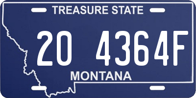 MT license plate 204364F