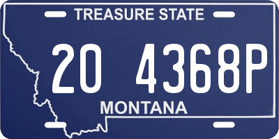 MT license plate 204368P