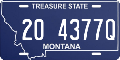 MT license plate 204377Q