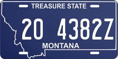 MT license plate 204382Z