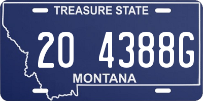 MT license plate 204388G
