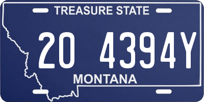 MT license plate 204394Y