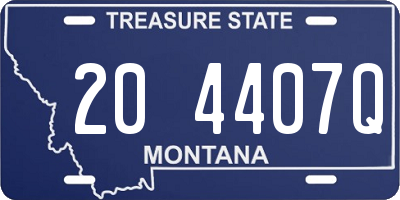 MT license plate 204407Q