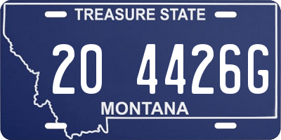 MT license plate 204426G