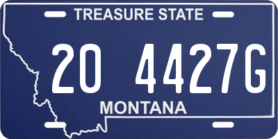 MT license plate 204427G