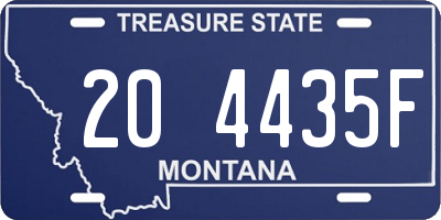MT license plate 204435F