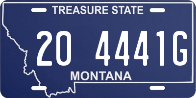 MT license plate 204441G