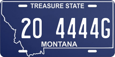 MT license plate 204444G