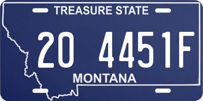 MT license plate 204451F
