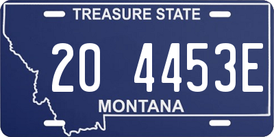 MT license plate 204453E