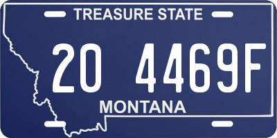 MT license plate 204469F