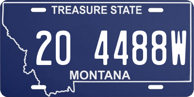 MT license plate 204488W