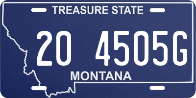 MT license plate 204505G