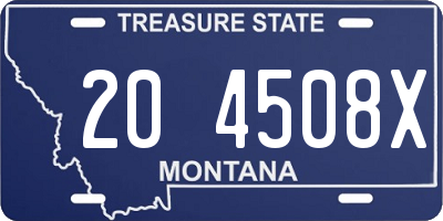 MT license plate 204508X