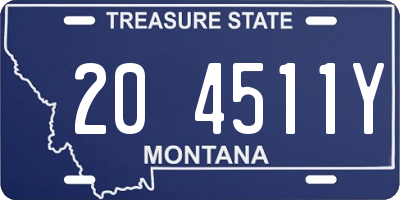 MT license plate 204511Y