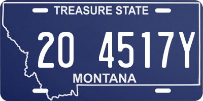 MT license plate 204517Y