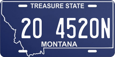 MT license plate 204520N